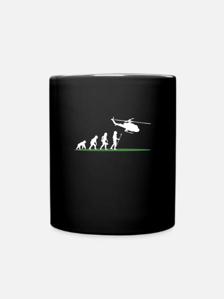 Hélicoptère hélicoptère pilote d'avion - Mug uni - noir
