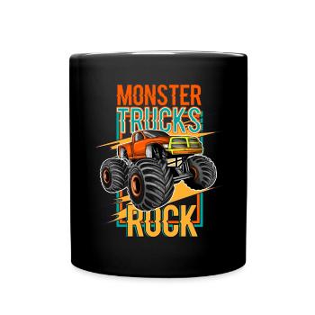 Monster truck - Tasse einfarbig - Schwarz - Vorne
