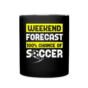 Fußball Fussball - Tasse einfarbig - Schwarz - Vorne