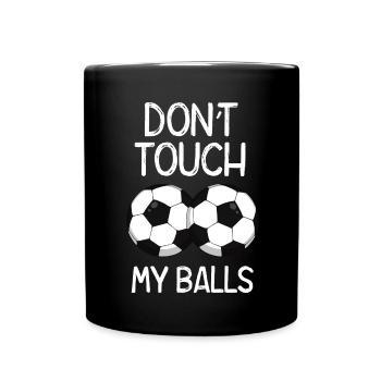 Fußball Fussball - Tasse einfarbig - Schwarz - Vorne