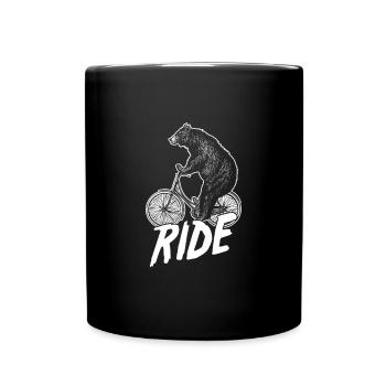 Fahrrad Radfahrer Radfahren Übung Biker Radfahren - Tasse einfarbig - Schwarz - Vorne