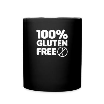Zöliakie 100% Gluten-freies Geschenk - Tasse einfarbig - Schwarz - Vorne