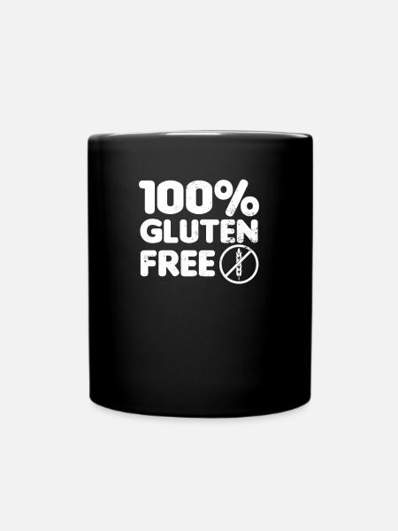 Zöliakie 100% Gluten-freies Geschenk - Tasse einfarbig - Schwarz