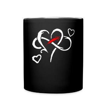 Heart Love Syringe Doctor Carer Gift - Full Colour Mug - black - Front