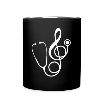 Doctor Carer Music Stethoscope Clef Idea - Full Colour Mug - black - Front