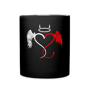 Doctor Nurse Nursing Angel Devil Gift - Full Colour Mug - black - Front