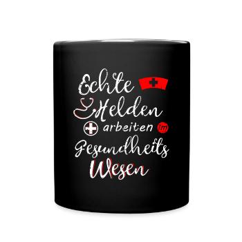 Krankenschwester Gesundsheitswesen Spruch Geschenk - Tasse einfarbig - Schwarz - Vorne