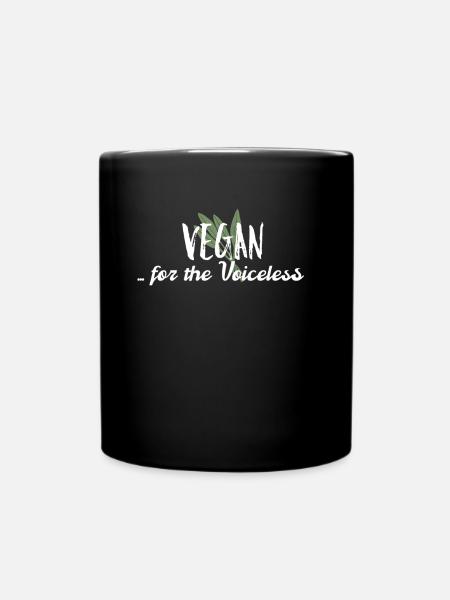 Vegan - Geschenk - Voiceless - Tasse einfarbig - Schwarz