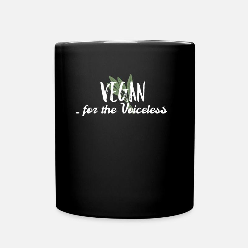 Vegan - Geschenk - Voiceless - Tasse einfarbig - Schwarz