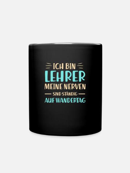 Lehrer Lehrerin Schule Unterricht Teacher Geschenk - Tasse einfarbig - Schwarz