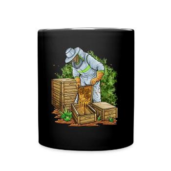 Beekeeper beekeeper honey bee - Full Colour Mug - black - Front
