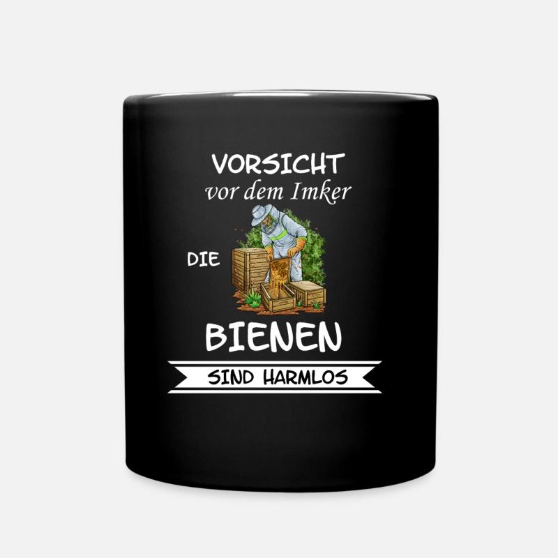 Vorsicht vor dem Imker - Tasse einfarbig - Schwarz