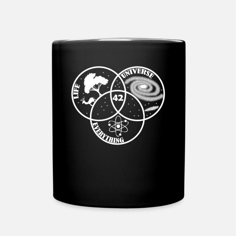 42 La réponse à tous les cadeaux de la vie d'univers - Mug uni - noir