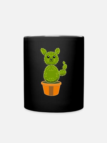 Chat cactus plant chaton jardin de cactus - Mug uni - noir