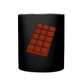 Bar of chocolate milk lovers sugar gift - Full Colour Mug - black - Front
