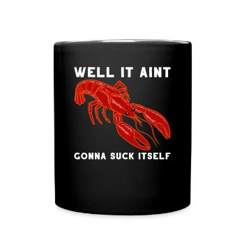 Krebse Hummer Krabben Meerestiere Wortspiel - Tasse einfarbig - Schwarz - Vorne