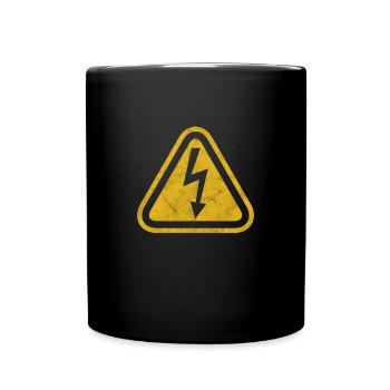Panneaux de sécurité Électricité haute tension Électricien - Mug uni - noir - Devant
