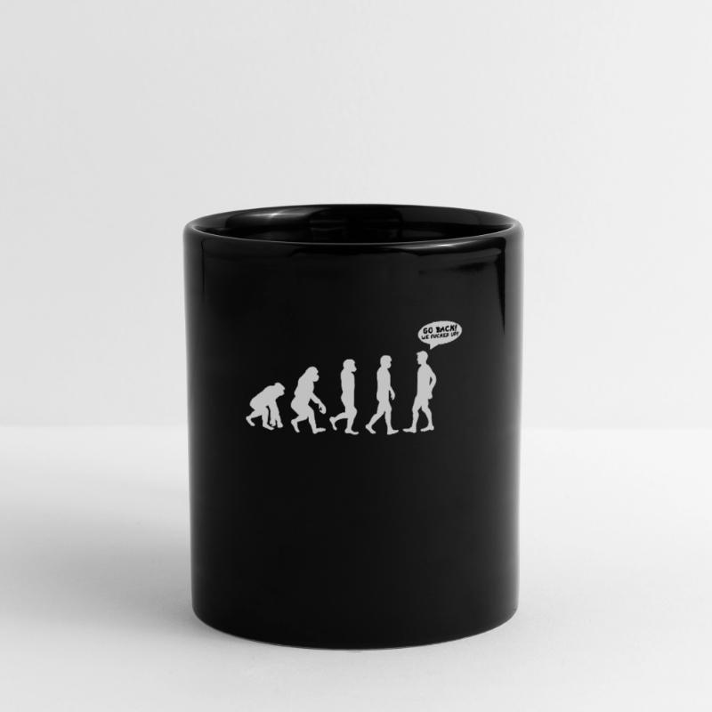 Evolution Umweltschutz Klimaschutz Erde Geschenk Tasse einfarbig