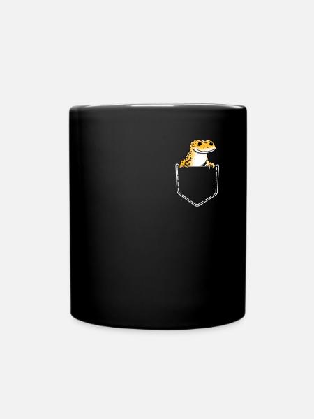 Gecko Leopard Bag Lizard Reptile Gift - Full Colour Mug - black