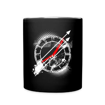 Tattoo Style Clock Face Clock - Full Colour Mug - black - Front