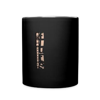 Flûte à vent Instrument Musical Musiciens Musique - Mug uni - noir - Devant
