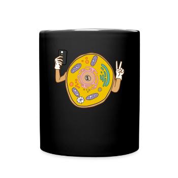 Cellfie Science Biology Cell Laboratory - Full Colour Mug - black - Front