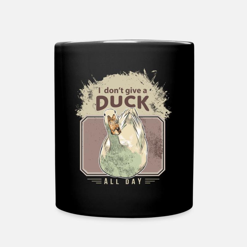 Ente Spruch lustiges Tier Humor witzig lachen - Tasse einfarbig - Schwarz