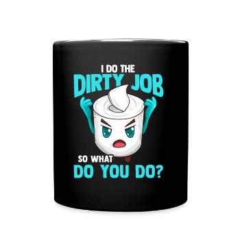 Papier toilette papier toilette - Mug uni - noir - Devant