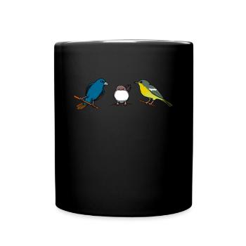 Vogel Natur Tiere Liebe Wellensittich Geschenk - Tasse einfarbig - Schwarz - Vorne