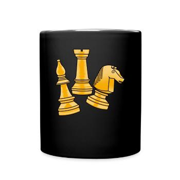 Roi des échecs Roi des échecs Pièce d'échecs Jeu de société - Mug uni - noir - Devant