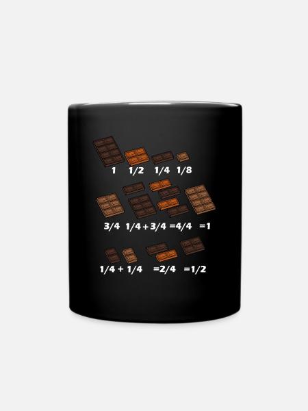 Math chocolate math Mathematician teacher - Full Colour Mug - black