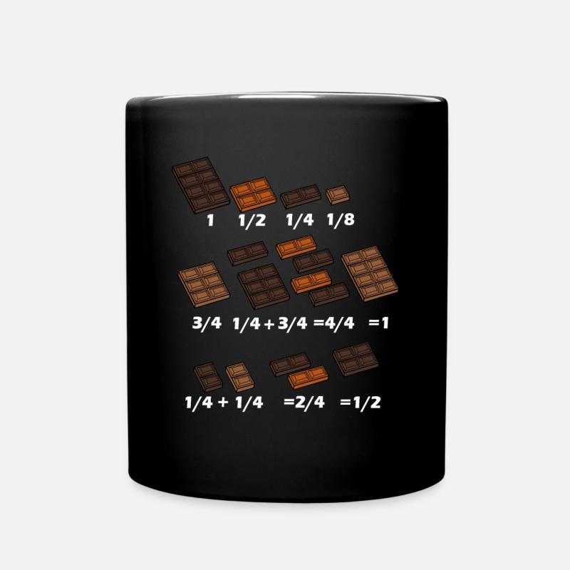 Mathematik Schokolade Mathe Mathematiker Lehrer - Tasse einfarbig - Schwarz