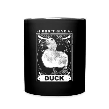 Ente lustiges Tier Humor Spruch Vogel lachen - Tasse einfarbig - Schwarz - Vorne
