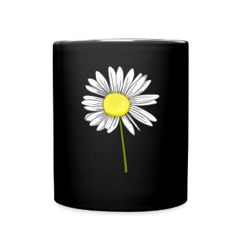 Marguerite fleur fleurs marguerites jardin - Mug uni - noir - Devant