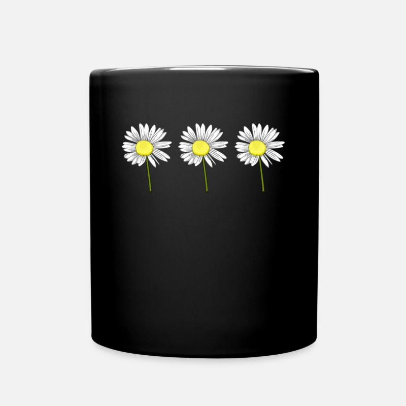 Gänseblümchen Blume Blumig Margeriten Garten - Tasse einfarbig - Schwarz