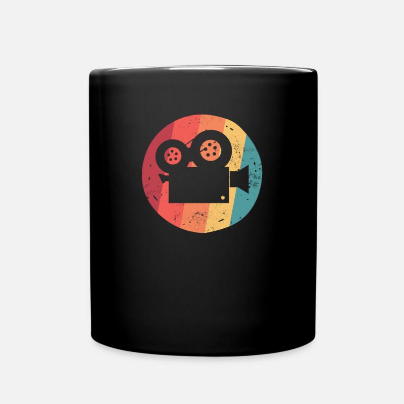 Filmmaker Vintage Retro Camera Gift - Full Colour Mug - black