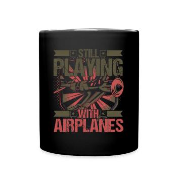 Aviateur Aviateur Pilote - Mug uni - noir - Devant