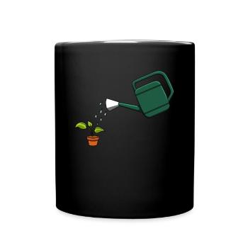 Garden gardening watering flowers plant - Full Colour Mug - black - Front