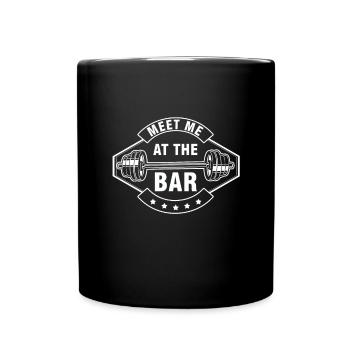 Rencontrez-moi à la barre haltérophilie poids haltères - Mug uni - noir - Devant