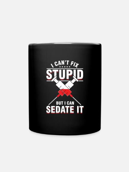 Anesthésiste Anesthésie médicale, je ne peux pas réparer - Mug uni - noir