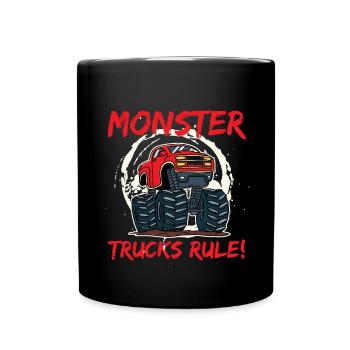 Camion monstre - Mug uni - noir - Devant