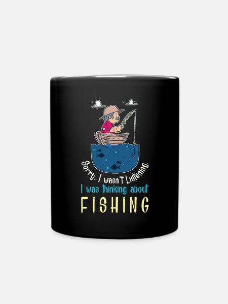 Angeln - Tasse einfarbig - Schwarz
