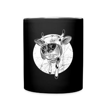Bétail bovin drôle animal vegan humour rire - Mug uni - noir - Devant
