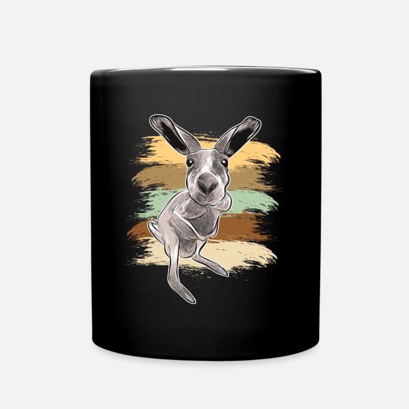 Kangourou Outback Australie drôle d'humour animal - Mug uni - noir