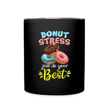 Donut - Tasse einfarbig - Schwarz - Vorne