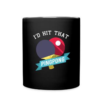 tennis de table - Mug uni - noir - Devant