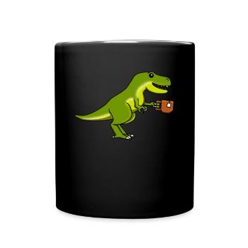 Tee Dinosaurier T Rex Tyrannosaurus Wortspiel - Tasse einfarbig - Schwarz - Vorne