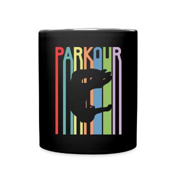 Parkour - Tasse einfarbig - Schwarz - Vorne