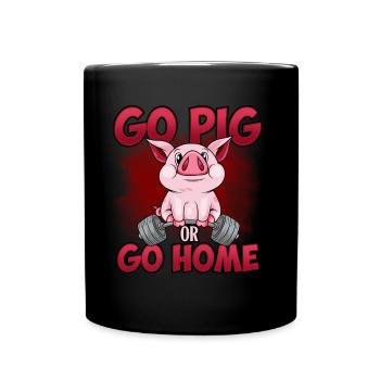 Cochon Fitness Sport Drôle - Mug uni - noir - Devant