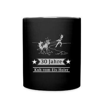 30 Jahre Kuh-vom-Eis-Holer - Tasse einfarbig - Schwarz - Vorne